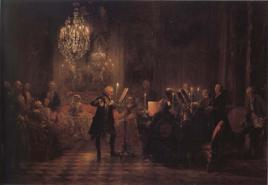 The Flute concert of Frederick the Great at Sanssouci